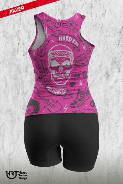 Rock & Run - Camiseta Técnica Mujer - Tirantes - Lines PRO