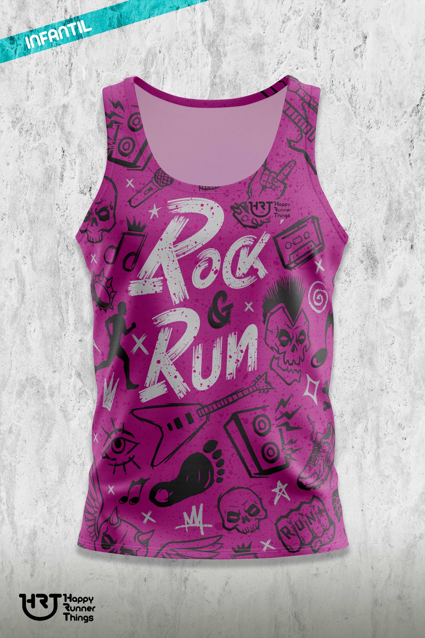 Rock & Run - Camiseta Técnica Infantil - Tirantes - Lines PRO