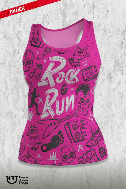 Rock & Run - Camiseta Técnica Mujer - Tirantes - Lines PRO