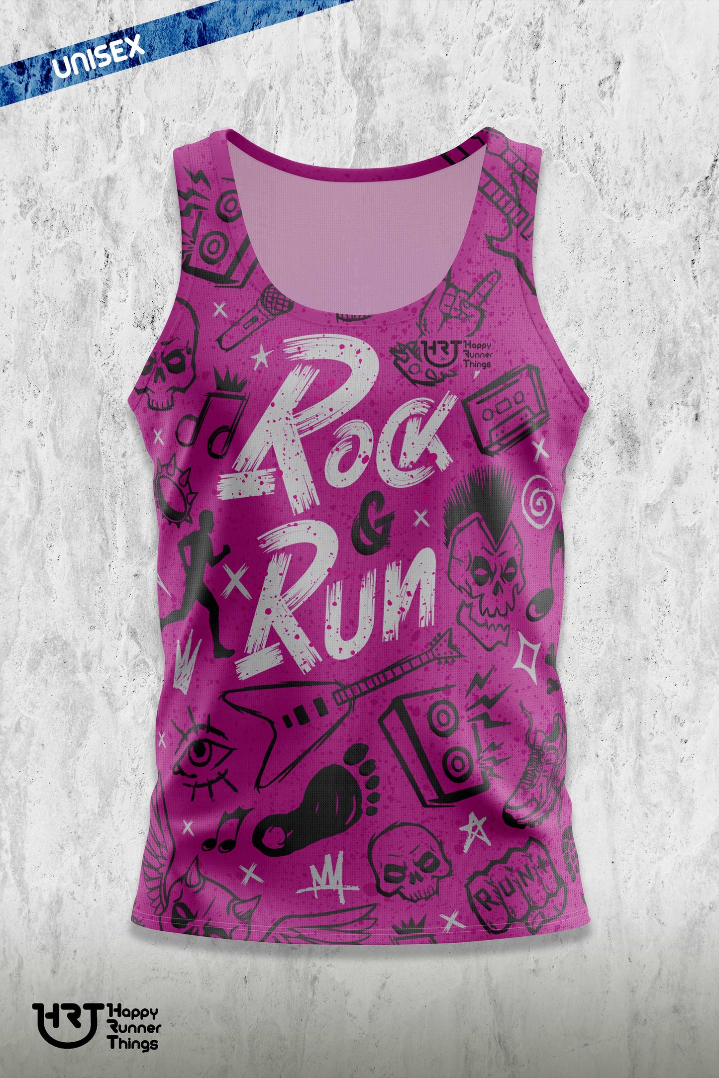 Rock & Run - Camiseta Técnica Unisex - Tirantes - Lines PRO