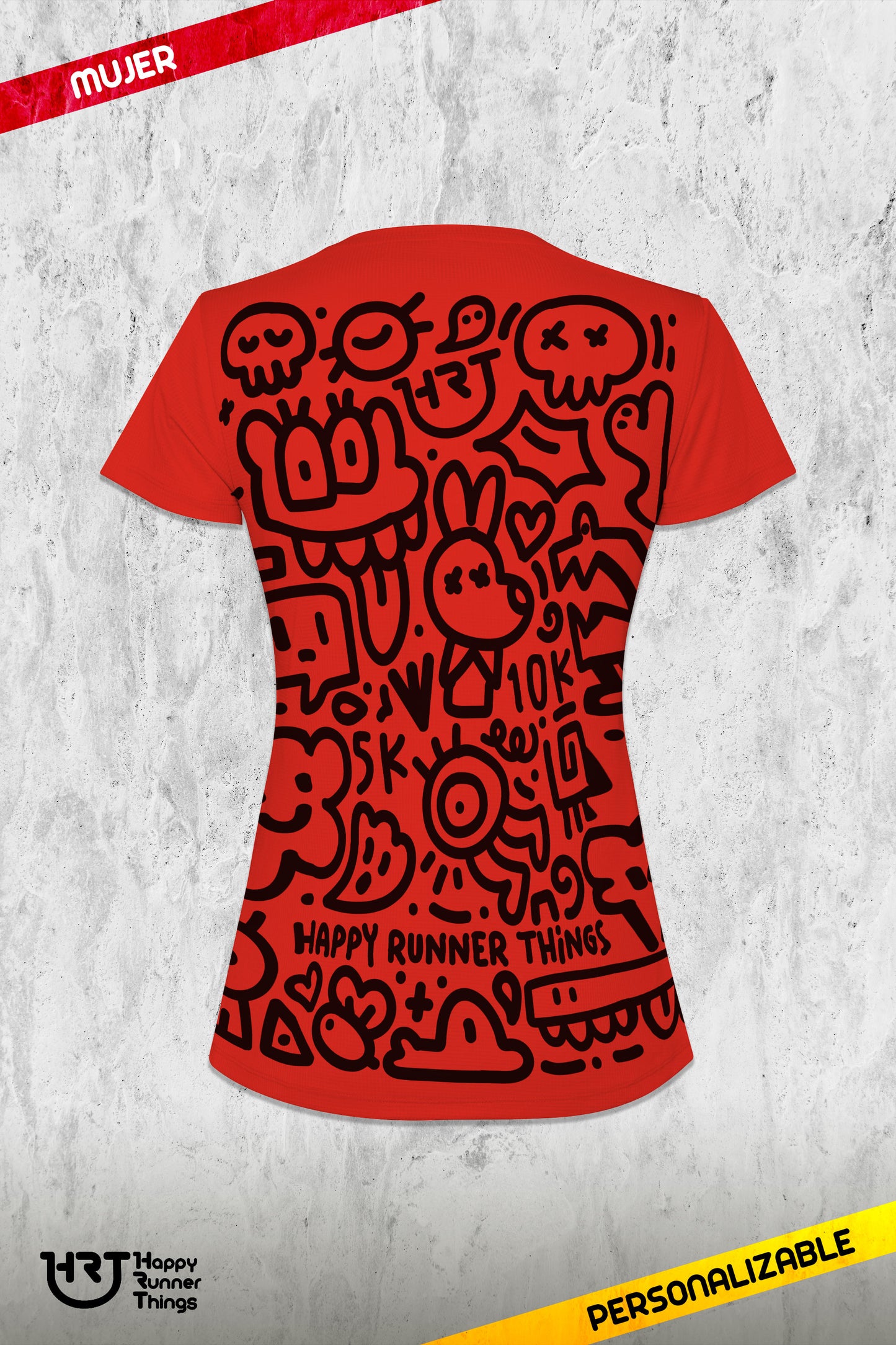 Big Doodles - Camiseta ECO Running Mujer - Manga Corta