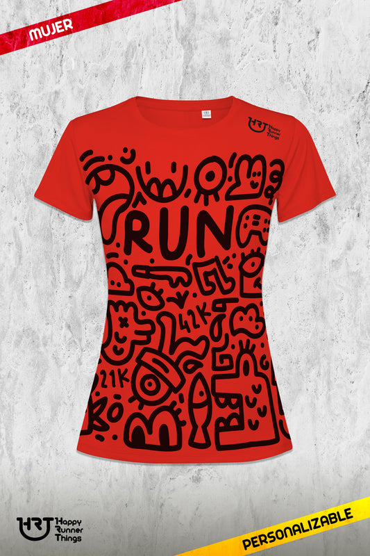 Big Doodles - Camiseta ECO Running Mujer - Manga Corta