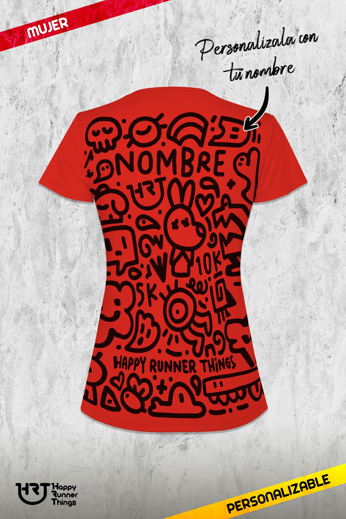 Big Doodles - Camiseta ECO Running Mujer - Manga Corta