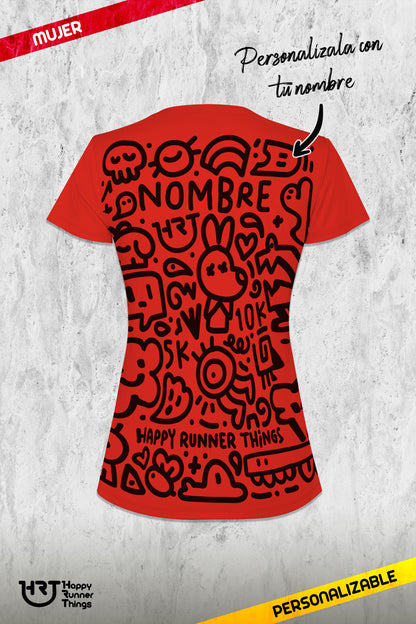 Big Doodles - Camiseta ECO Running Mujer - Manga Corta