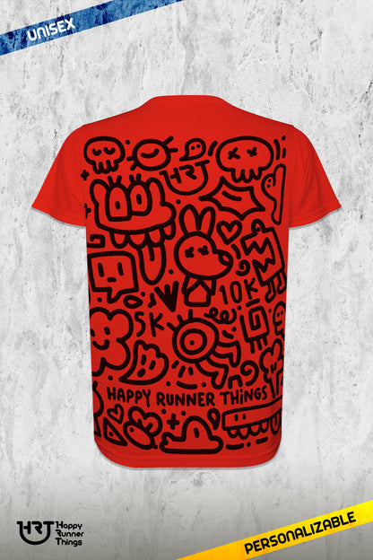 Big Doodles - Camiseta Running Unisex - Manga Corta