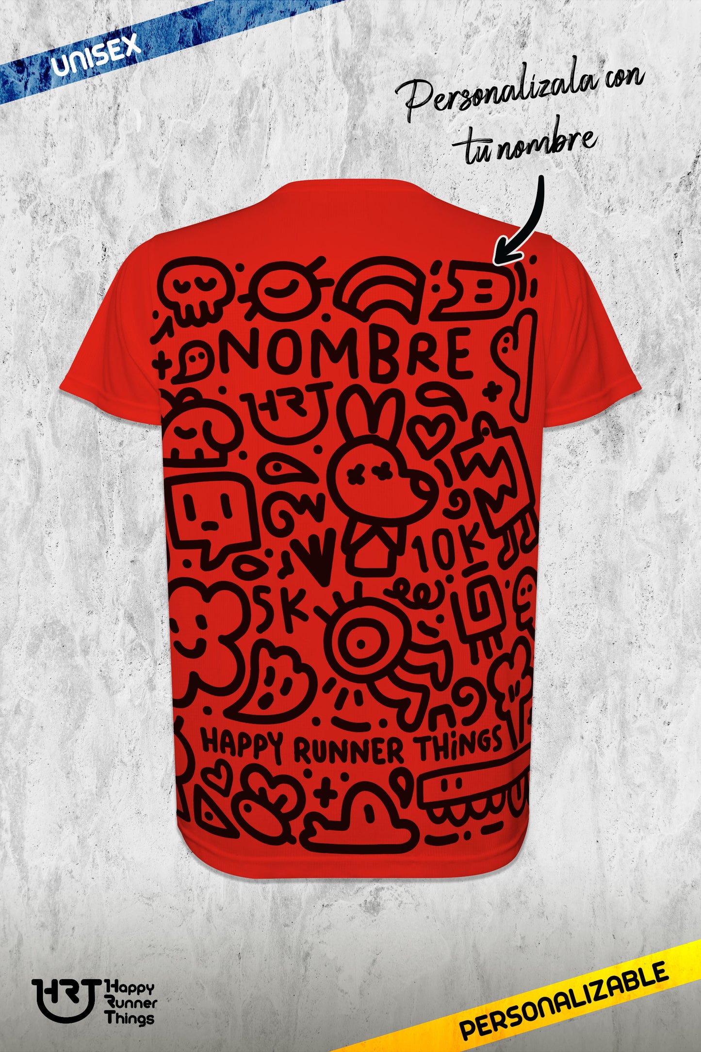 Big Doodles - Camiseta Running Unisex - Manga Corta