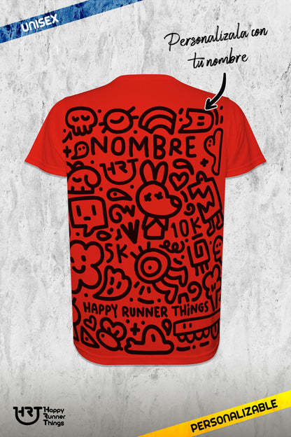 Big Doodles - Camiseta Running Unisex - Manga Corta