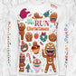 MeRun Christmas - Camiseta Running Unisex - Manga Larga
