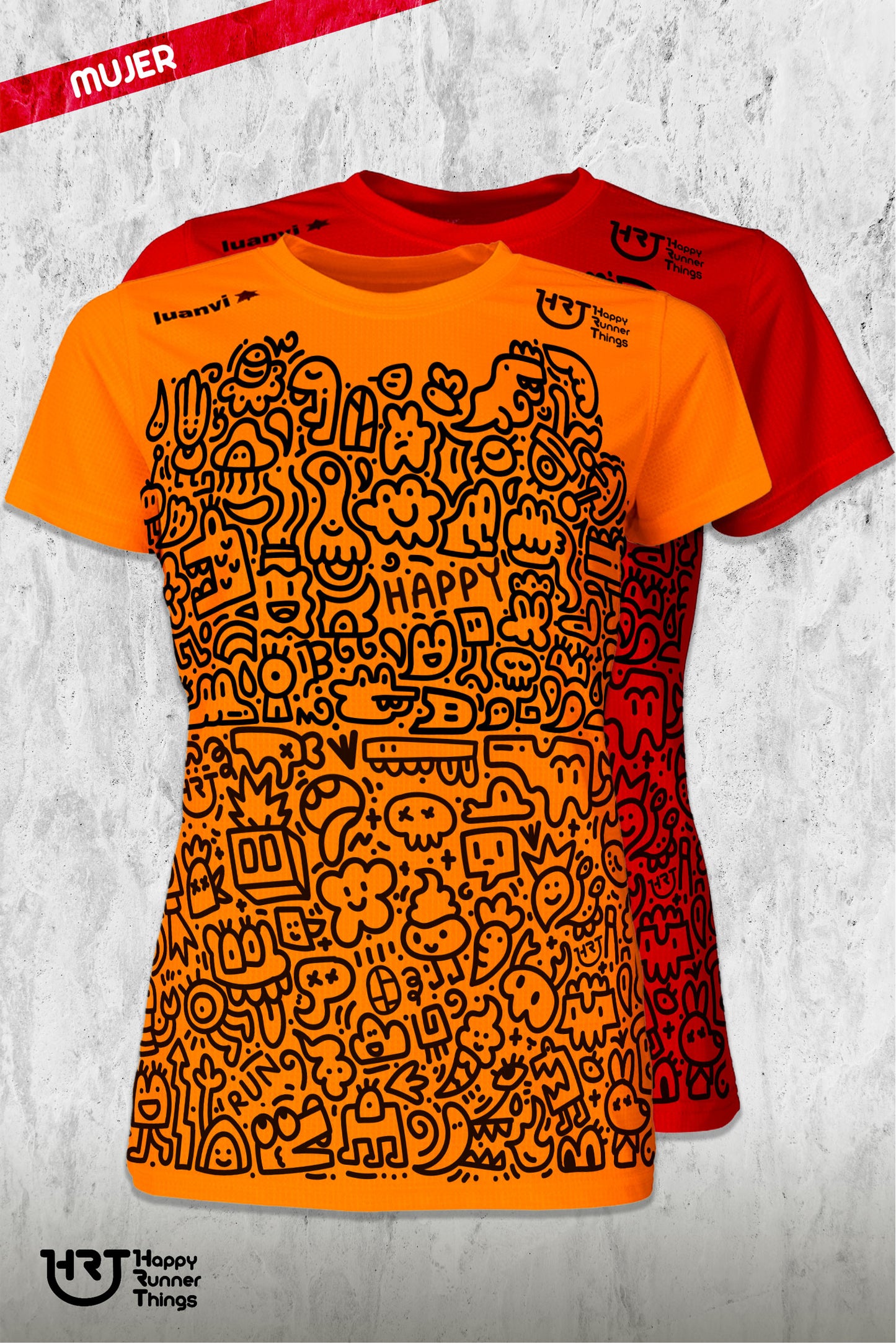 Doodles - Camiseta Running Mujer