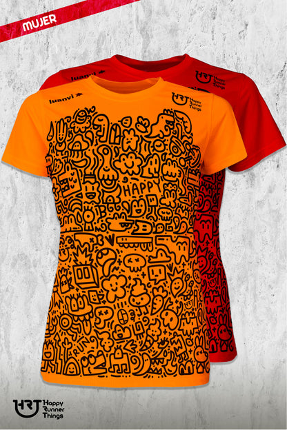 Doodles - Camiseta Running Mujer