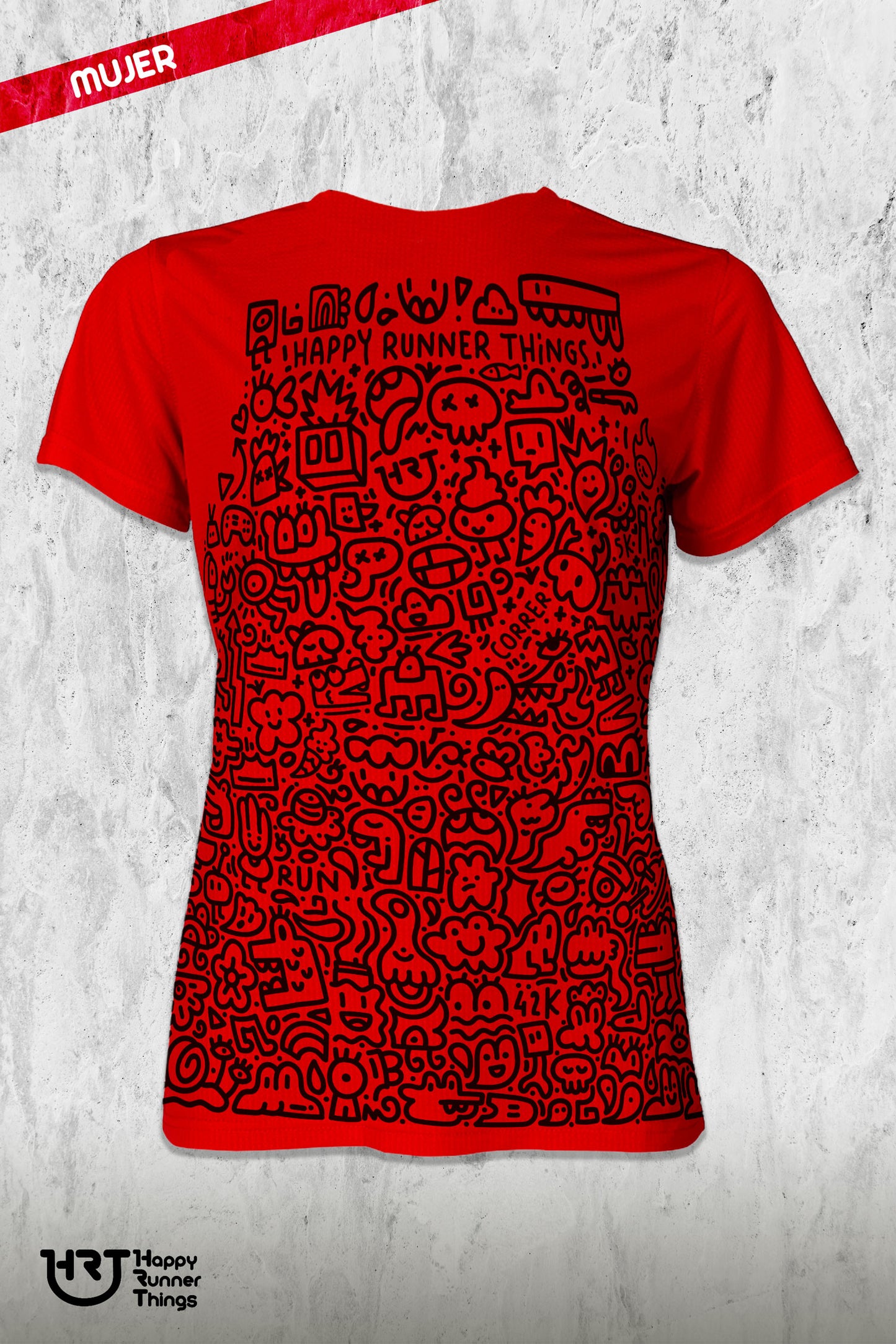 Doodles - Camiseta Running Mujer