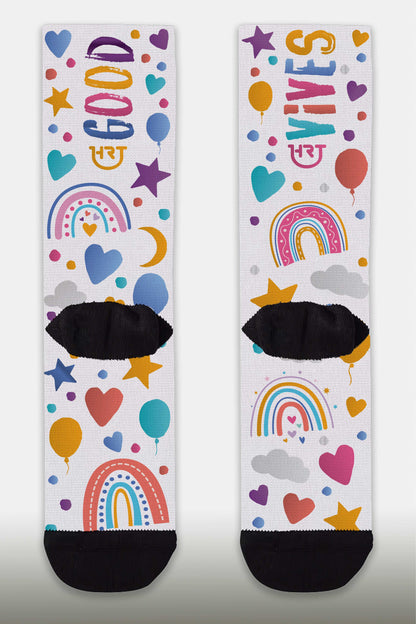 Good Vibes - Calcetines - Caña Media-Alta