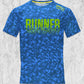Pixel Runner - Camiseta Técnica Unisex - Azul