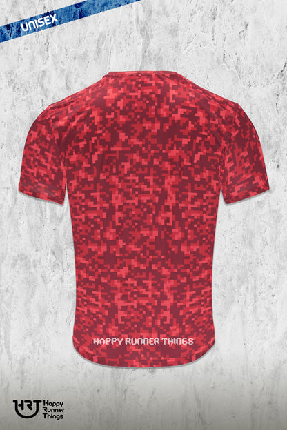 Pixel Runner - Camiseta Técnica Unisex - Rojo