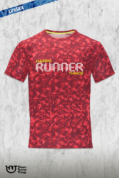 Pixel Runner - Camiseta Técnica Unisex - Rojo
