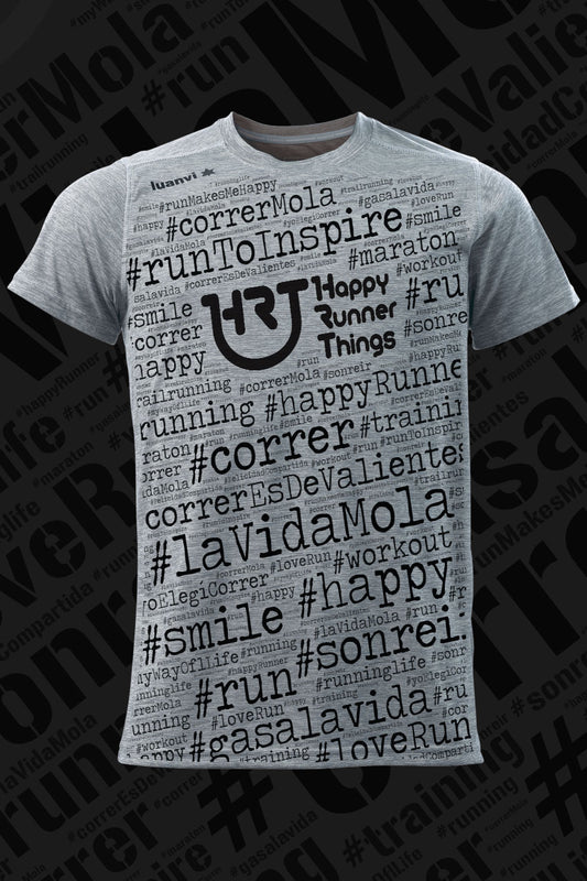 Hashtag  - Camiseta Running Unisex - Gris