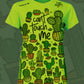 Camiseta Running Mujer Cactus Verde Fluor Divertida