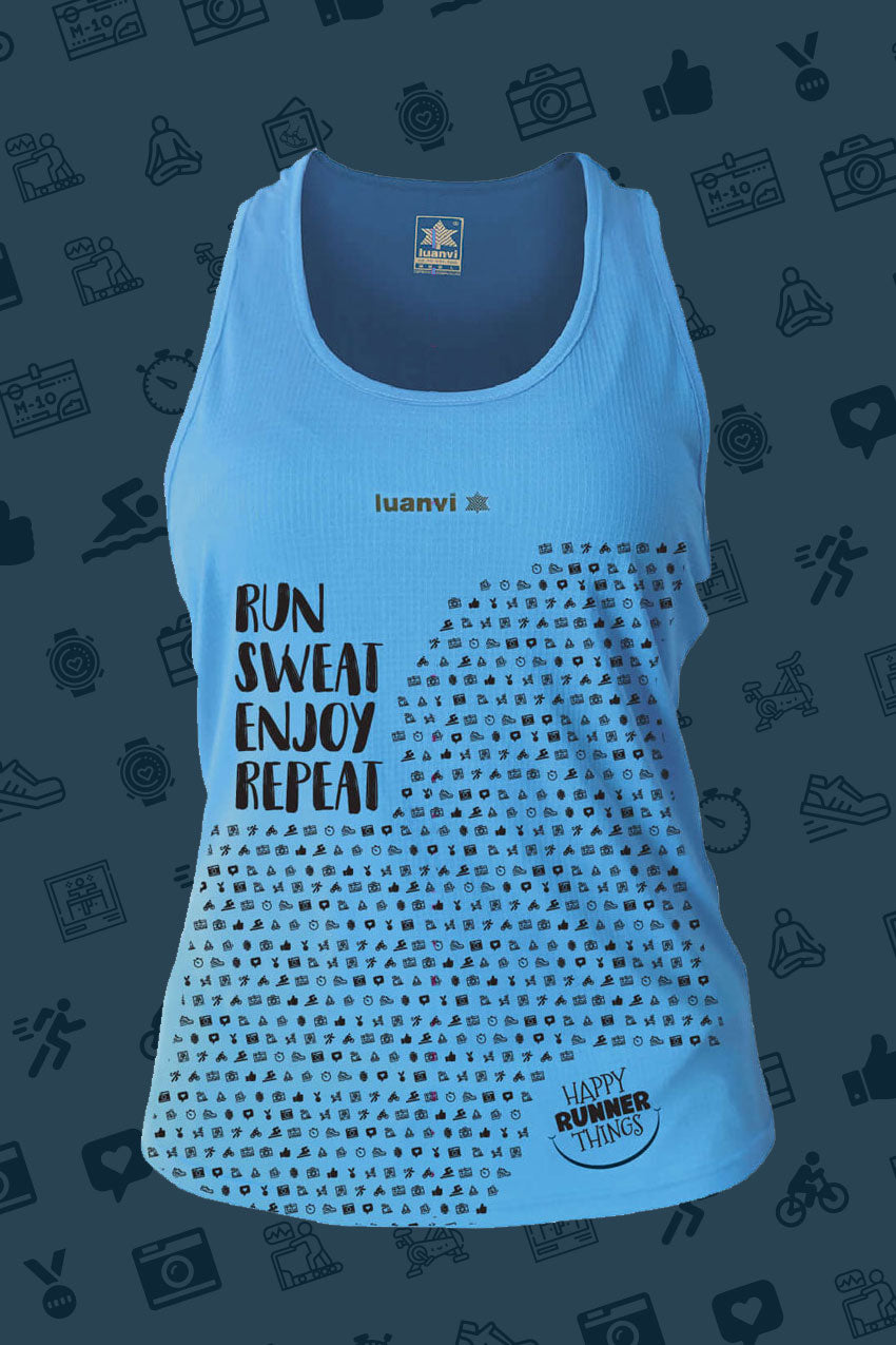 Sweat, Enjoy, Repeat - Camiseta Tirantes Mujer