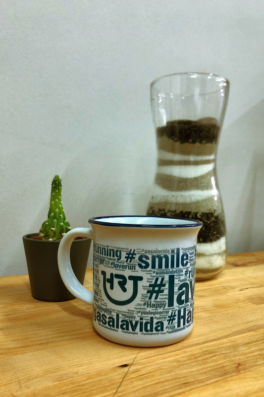 Hashtag - Taza Vintage - Azul